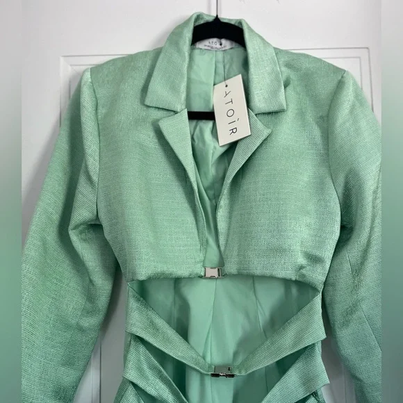 NWT $262 Revolve Atoir The Emily Collared Blazer Dress in Malachite Green - S - Picture 5 of 7